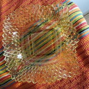 vintage indian glass tray